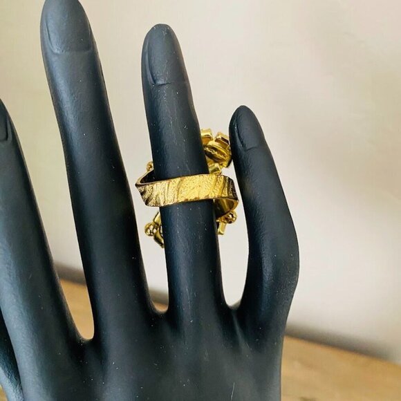 Monnaluna Swarovski Crystal Dew Drop Ring Made in Italy Size 7.5 - Picture 6 of 7